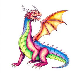 A stunning illustration of a dragon drawn by a girl named Nazli