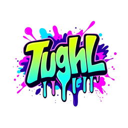 A vibrant and stylish logo featuring a unique dripping design, inspired by street art and graffiti