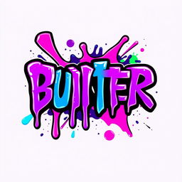 A vibrant and stylish logo featuring a unique dripping design, inspired by street art and graffiti