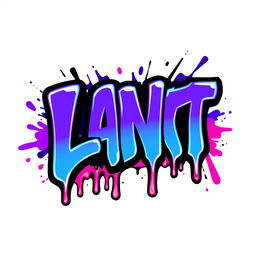 A vibrant and stylish logo featuring a unique dripping design, inspired by street art and graffiti