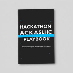 A sleek and minimalist cover design for a playbook titled 'Hackathon Success Playbook: Maximizing Innovation and Impact'