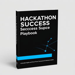 A sleek and minimalist cover design for a playbook titled 'Hackathon Success Playbook: Maximizing Innovation and Impact'