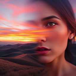 A surreal art collage featuring two distinct images