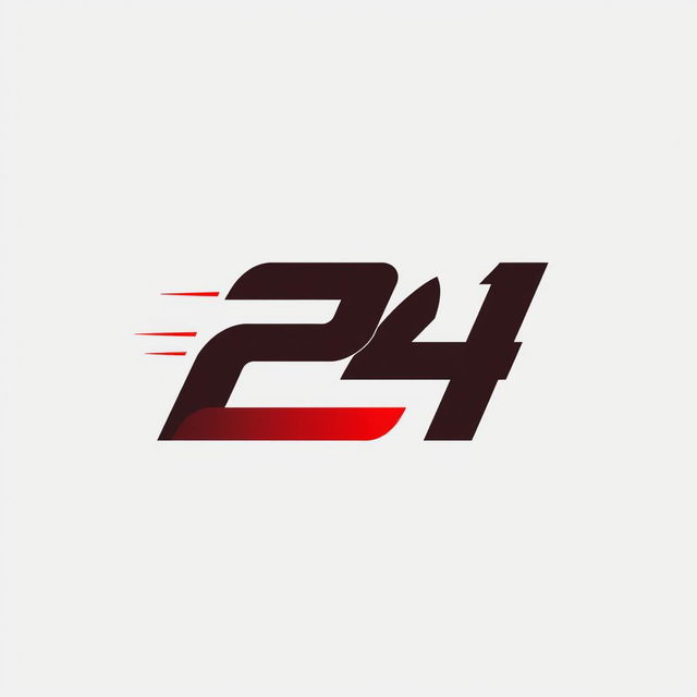 A sleek and modern logo design featuring the number '24'