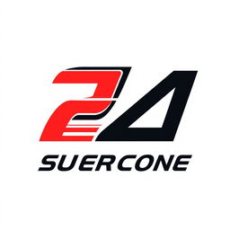 A sleek and modern logo design featuring the number '24'