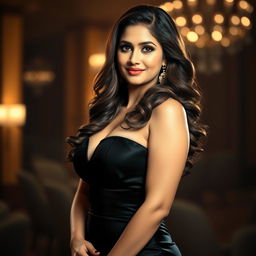 A stunning portrait of an elegant Indian actress, Srabanti Chatterjee, showcasing her beauty and charisma