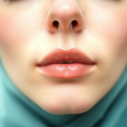 A beautifully shaped, natural, and small feminine nose, showcasing delicate features