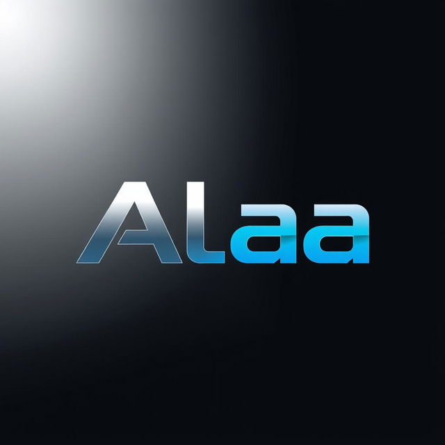 A modern and sleek logo design for the name 'Alaa', emphasizing themes of programming, technology, and development