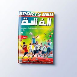 An eye-catching sports magazine cover featuring the bold title "زنگ ورزش" (meaning "Sports Bell" in Persian) prominently displayed at the top