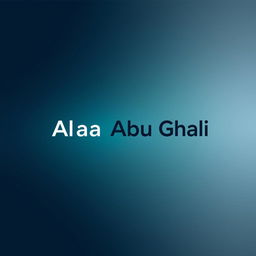 A sophisticated and modern logo design for the name 'Alaa Abu Ghali', focusing on themes of technology, the internet, and development