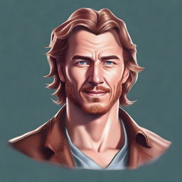 A high-quality digital art illustration of a character named Andre Hiltog