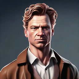 A high-quality digital art illustration of a character named Andre Hiltog