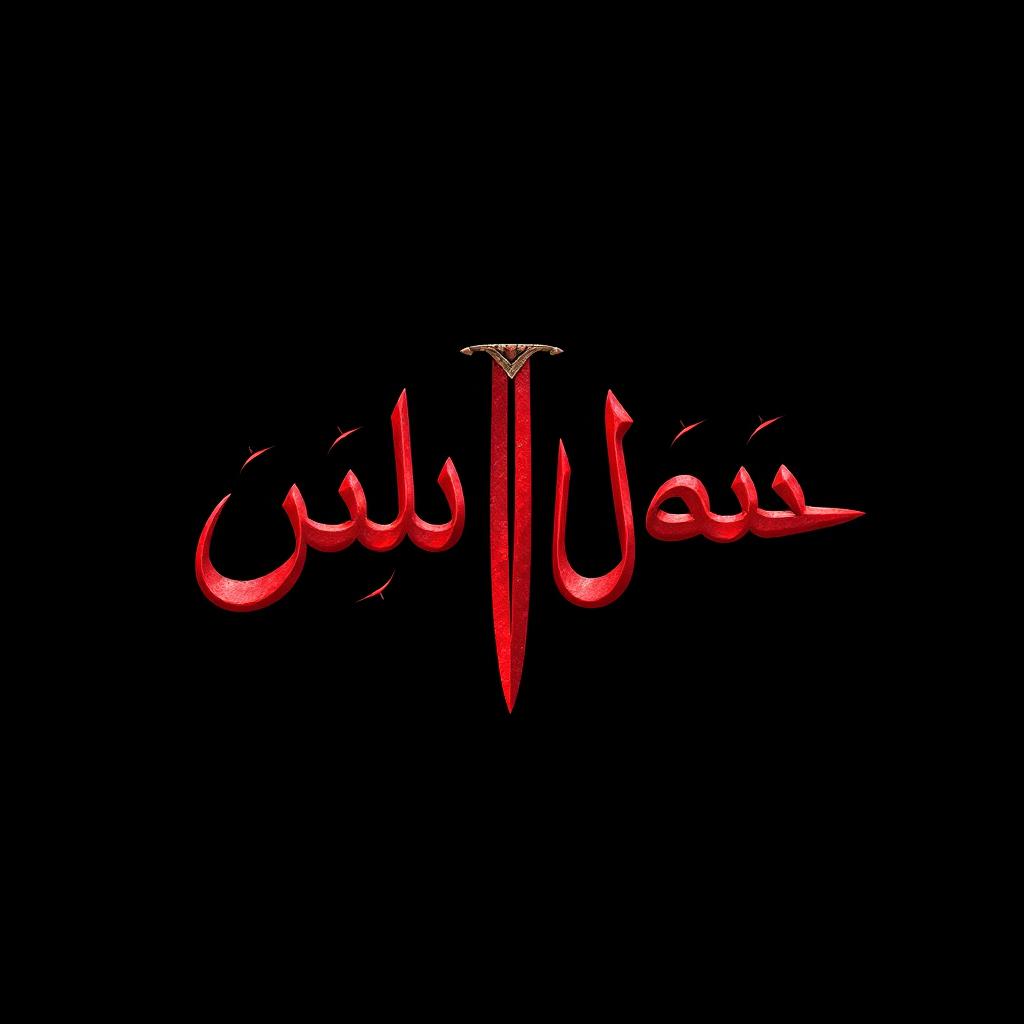 A striking image with a black background featuring the words "فتح الله" prominently in the center