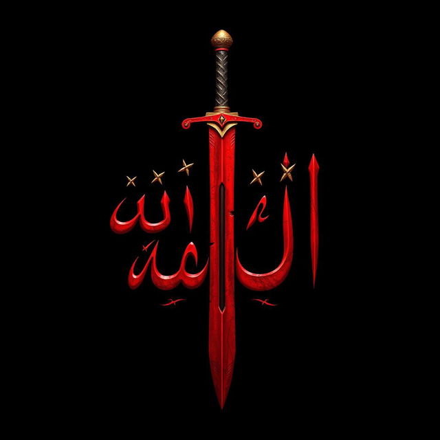 A striking image with a black background featuring the words "فتح الله" prominently in the center