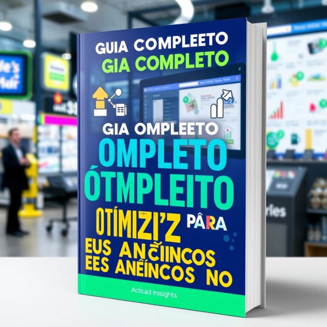 A book cover design for "Guia Completo para Otimizar Seus Anúncios no Mercado Livre"