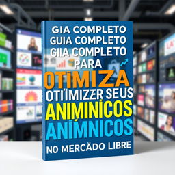 A book cover design for "Guia Completo para Otimizar Seus Anúncios no Mercado Livre"