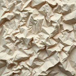 A crumpled paper texture with intricate details, showcasing an array of light and shadow effects