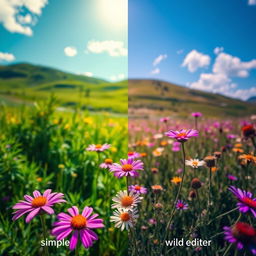 A beautifully enhanced photograph showcasing vibrant colors and contrast that emphasizes nature