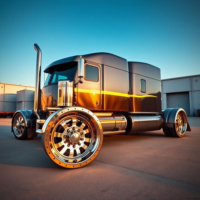 A striking image of custom cutting-edge semi-truck wheels designed for Chevrolet vehicles