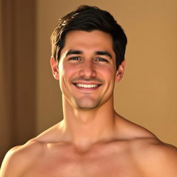 A portrait of a tall and well-built man, inspired by the appearance of Jaime Lorente