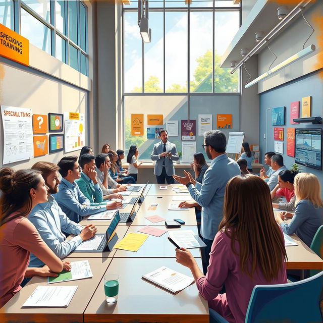 A beautiful painting showcasing a specialized training department