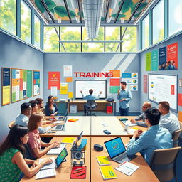 A beautiful painting showcasing a specialized training department