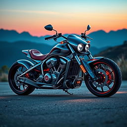 A stunning motorcycle design showcasing a sleek and modern aesthetic