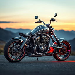 A stunning motorcycle design showcasing a sleek and modern aesthetic
