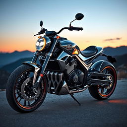 A stunning motorcycle design showcasing a sleek and modern aesthetic