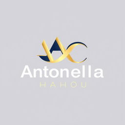 A modern and sleek logo design featuring the name 'Antonella Chahoud' prominently displayed in a stylish font