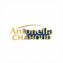 A modern and sleek logo design featuring the name 'Antonella Chahoud' prominently displayed in a stylish font