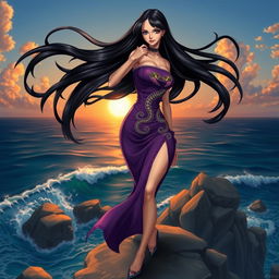 A stunning portrait of Boa Hancock, the captivating character from One Piece