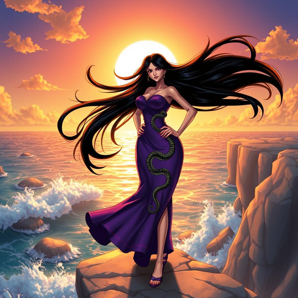 A stunning portrait of Boa Hancock, the captivating character from One Piece