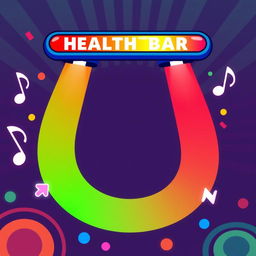 A dynamic and colorful health bar inspired by the game Friday Night Funkin'