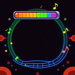 A dynamic and colorful health bar inspired by the game Friday Night Funkin'