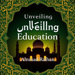 A thought-provoking book cover for 'Unveiling Islamic Education: Tradition, Dogma, and the Intellectual Crisis' by Ahmad Raihan