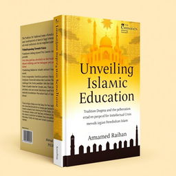 Sebuah desain sampul buku yang menarik untuk 'Unveiling Islamic Education: Tradition, Dogma, and the Intellectual Crisis' karya Ahmad Raihan