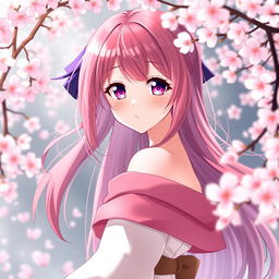 A beautiful anime-style character, showcasing an expressive face and bright, vibrant hair