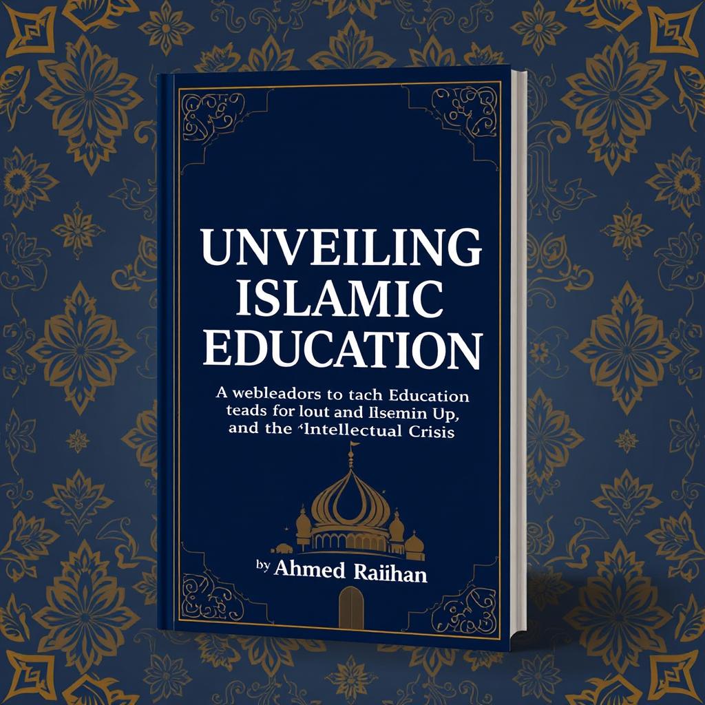 A captivating book cover for 'Unveiling Islamic Education: Tradition, Dogma, and the Intellectual Crisis' written by Ahmad Raihan