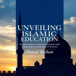 An inspiring book cover for 'Unveiling Islamic Education: Tradition, Dogma, and the Intellectual Crisis' by Ahmad Raihan