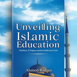An inspiring book cover for 'Unveiling Islamic Education: Tradition, Dogma, and the Intellectual Crisis' by Ahmad Raihan