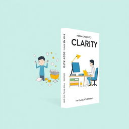 A clean and organized book cover design titled 'From Chaos to Clarity: The Guide to Organizing Your Mind'