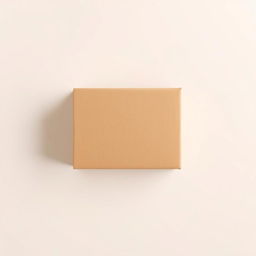 A plain cardboard box on a clean, neutral background
