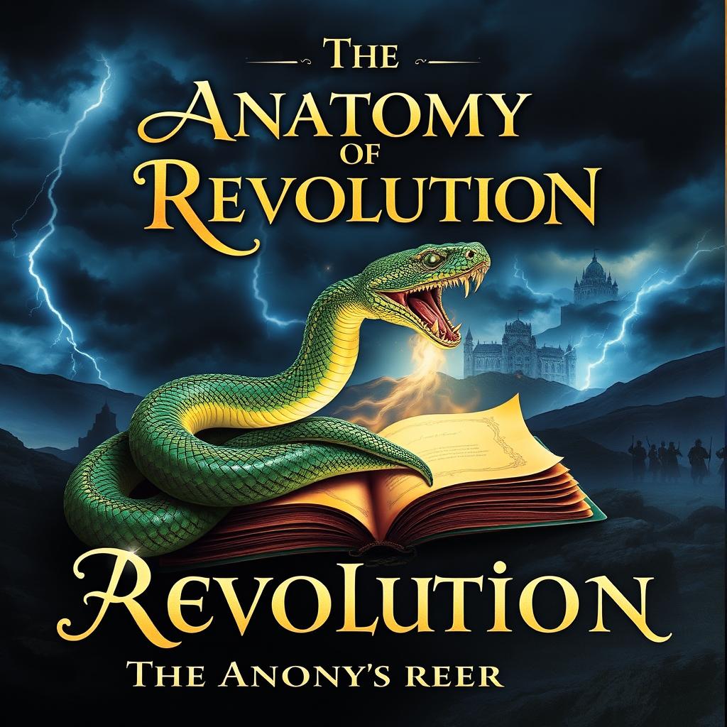 A captivating fantasy book cover for 'The Anatomy of a Revolution'