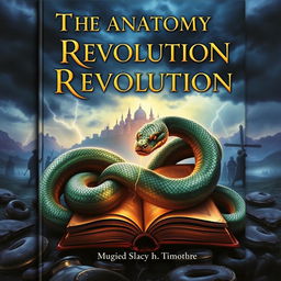 A captivating fantasy book cover for 'The Anatomy of a Revolution'