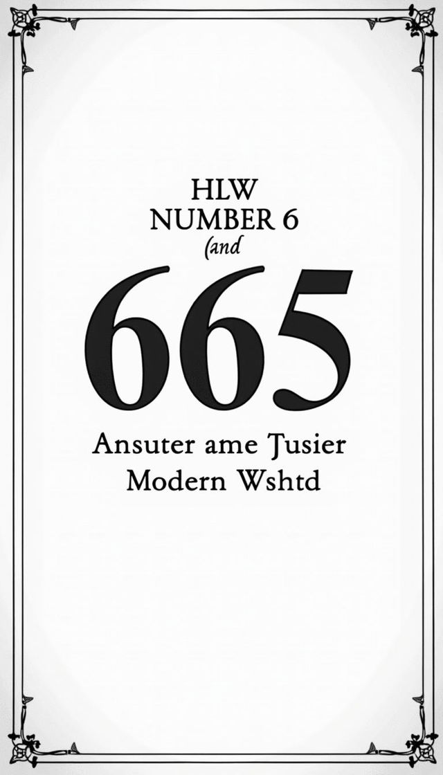 A professional black and white PDF cover page featuring the title 'How The Number 6 and 666 Are Used In The Modern World'