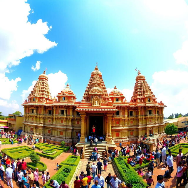 A beautiful panoramic view of the Jagannath Mandir in Puri, India