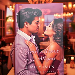 A romantic book cover featuring two lovers gazing into each other's eyes, embodying a sense of deep connection and passion