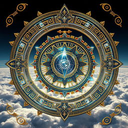 A digitally created artwork featuring a stunning fusion of past and future elements, seamlessly blending traditional and futuristic motifs