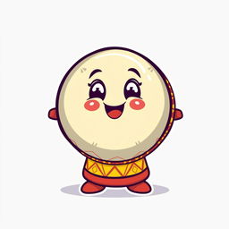 A cartoonish representation of a karuwa, an Indian traditional hand drum
